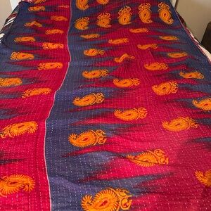 K4 Vibrant Multicolor Paisley Kantha Quilt